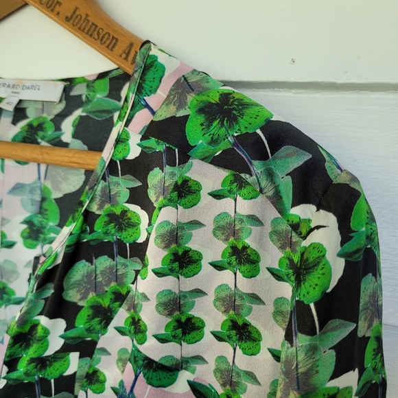 Gerard Darel Silk Floral Blouse Size 40 (US 8) - Picture 6 of 9